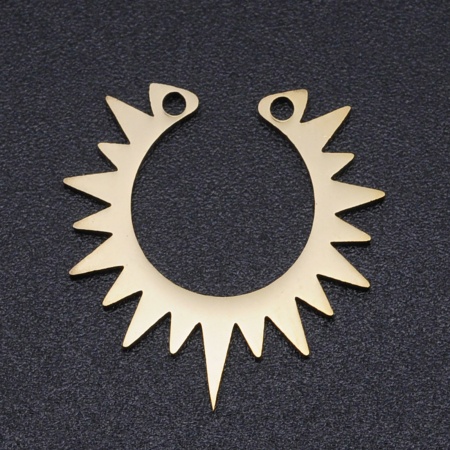 201 Stainless Steel Connectors Multicolor Sun 20mm x 19mm