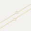 Immagine di Ecologico Squisito Elegante 18K Vero Oro Placcato 304 Acciaio Inossidabile & Zircone Cubico Catena Tondo Braccialetti con Ciondoli Per Donne 1 Pz