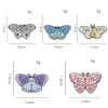 Bild von Insekt Brosche Schmetterling Anfangsbuchstabe/ Großbuchstabe Bunt Emaille 1 Stück