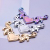 Picture of 304 Stainless Steel Charms Multicolor Wing Heart 23mm x 30mm