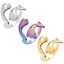 Immagine di 304 Acciaio Inossidabile Elegante Aperto Regolabile Anello Multicolore 17mm (taglia di US: 6.5), 1 Pz