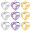 Immagine di 304 Acciaio Inossidabile Charms Cuore Multicolore Sole Filigrana 19mm x 17mm, 1 Pz