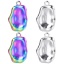 Picture of 304 Stainless Steel Charms Multicolor Irregular Embossing 26mm x 16mm