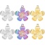 Bild von 304 Edelstahl Charms Bunt Blumen 27mm x 25mm, 1 Stück