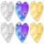 Picture of 304 Stainless Steel Charms Multicolor Heart Textured 24mm x 16mm