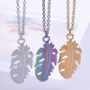 Bild von 304 Edelstahl Charms Feder Bunt 35mm x 15mm, 1 Stück