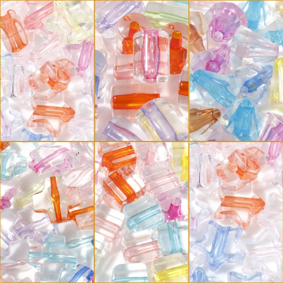 Picture of Acrylic Beads At Random Color Color-centered 200 PCs