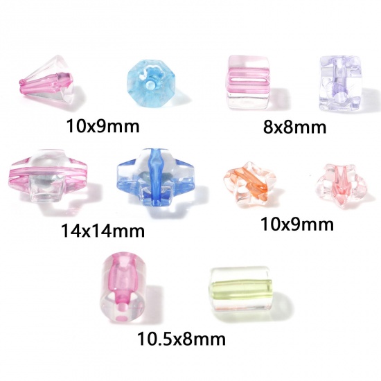 Picture of Acrylic Beads At Random Color Color-centered 200 PCs