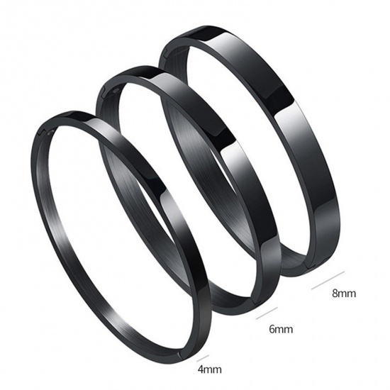 Picture of 304 Stainless Steel Blank Stamping Tags Bangles Bracelets Round Multicolor Polished Two Sides 6cm Dia.