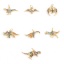 Picture of Brass Charms Gold Plated Dinosaur Animal Micro Pave Multicolor Rhinestone