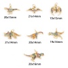 Image de Breloques en Laiton Doré Dinosaures Micro Pave à Strass Coloré 1 Pièce