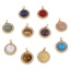 Immagine di Gemma Charms Tondo Oro Placcato Trasparente Strass 30mm x 21.5mm, 1 Pz