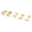 Immagine di 304 Acciaio Inossidabile Elegante Orecchini a Perno Oro Placcato Caramella Musical Note 1 Paio