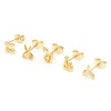 Picture of 304 Stainless Steel Stylish Ear Post Stud Earrings Gold Plated Fishtail Scissors