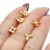 Picture of 304 Stainless Steel Stylish Ear Post Stud Earrings Gold Plated Fishtail Scissors