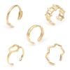 Picture of 304 Stainless Steel Stylish Open Rings Gold Plated Wave