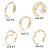 Picture of 304 Stainless Steel Stylish Open Rings Gold Plated Wave