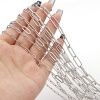 Picture of 304 Stainless Steel Link Cable Chain Oval Silver Tone