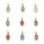 Picture of 304 Stainless Steel Charms Gold Plated Marquise Multicolour Cubic Zirconia 13.5mm x 5mm