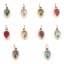 Immagine di 304 Acciaio Inossidabile Charms Goccia Oro Placcato Multicolore Cubic Zirconiae 13mm x 5.5mm, 1 Pz
