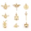 Immagine di Ottone Charms Oro Placcato Ape Tartaruga 1 Pz