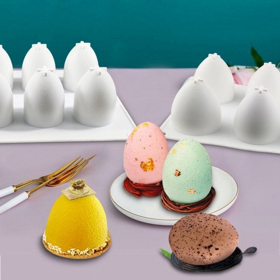 Bild von Silikon Ostertag Lebensmittel Fondant Kuchen Silikonform Osterei Weiß 1 Stück