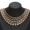 Picture of 304 Stainless Steel Handmade Link Chain Rectangle Gold Plated Multicolor Enamel 4.5mm