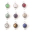 Immagine di Gemma Connettore Tondo Tono Argento Multicolore 18mm x 10mm, 1 Pz