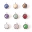 Picture of 304 Stainless Steel & Gemstone Charms Silver Tone Multicolor Round 18mm x 14mm