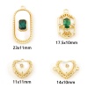 Picture of Brass Charms Real Gold Plated Micro Pave Clear Cubic Zirconia