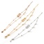 Picture of 304 Stainless Steel Stylish Link Cable Chain Multilayer Layered Anklet Multicolor Imitation Pearl Infinity Symbol 22cm(8 5/8") long