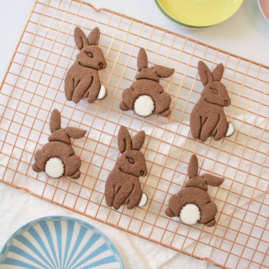 Picture of Plastic Easter Day Cutting Dies Tools For Cookie Clay DIY Making White Rabbit Animal
