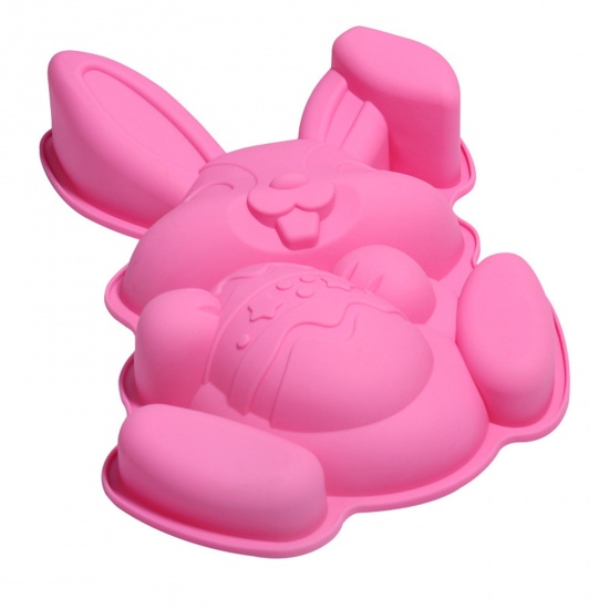 Picture of Silicone Easter Day Fondant Cake Sugarcraft Clay Mold Easter Egg Rabbit Multicolor