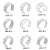 Picture of 304 Stainless Steel Open Adjustable Rings Silver Tone