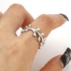 Picture of 304 Stainless Steel Open Adjustable Rings Silver Tone