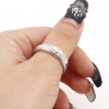 Imagen de 304 Acero Inoxidable Abierto Ajustable Anillos Tono de Plata 1 Unidad