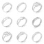 Picture of 304 Stainless Steel Open Adjustable Rings Silver Tone