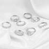 Picture of 304 Stainless Steel Open Adjustable Rings Silver Tone
