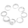 Picture of 304 Stainless Steel Open Adjustable Rings Silver Tone