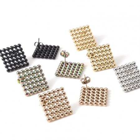 304 Stainless Steel Geometry Series Earrings Multicolor Rhombus 24mm x 24mm 304 Stainless Steel Geometry Series Earrings Multicolor Rhombus 24mm x 24mm