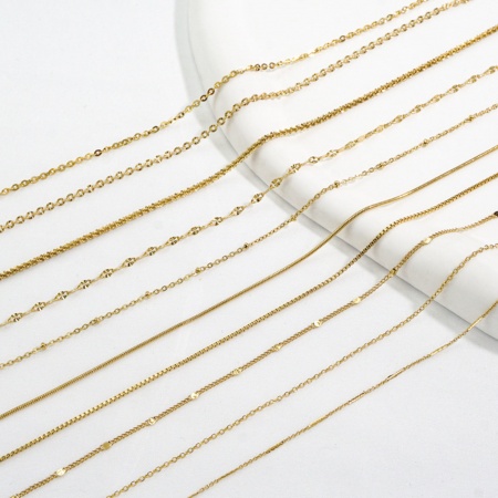 316 Stainless Steel Necklace 14K Gold Plated