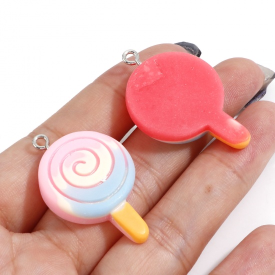 Picture of Resin Pendants Lollipop Multicolor 3.5cm x 2.2cm