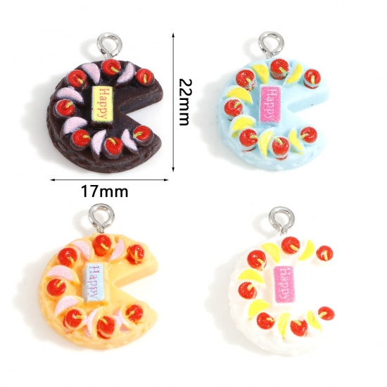 Picture of Resin Charms Cake Multicolor 22mm x 17mm