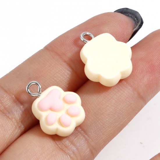 Picture of Resin Pet Memorial Charms Paw Claw Multicolor 16mm x 13mm