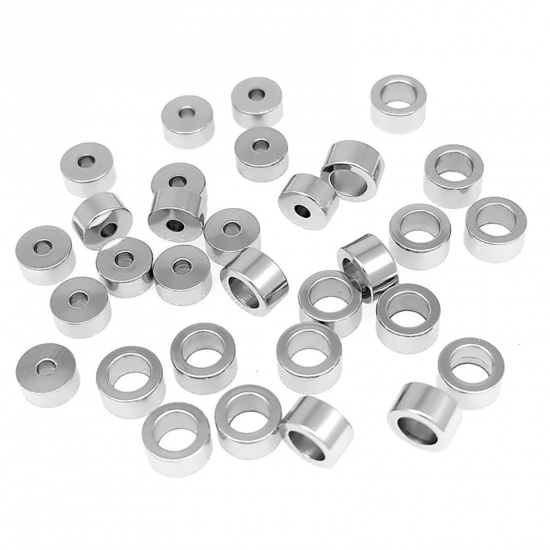 Picture of 304 Stainless Steel Beads Round Silver Tone