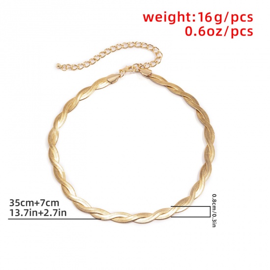 Picture of Copper Simple Choker Necklace Multicolor Link Chain