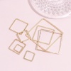 Picture of Brass Geometric Bezel Frame Charms Connectors KC Gold Plated