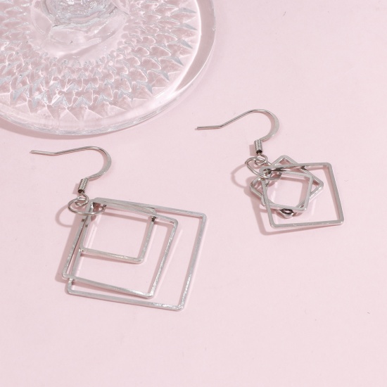 Image de 20 Pcs Connecteurs Pendentifs de Cadre de Lunette Géométrique en Laiton Plaqué Or KC