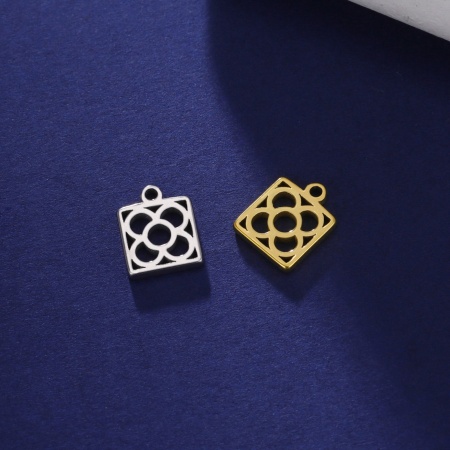 304ステンレス鋼 チャーム フラワー 花 多色 8mm x 10mm、 2 個 304ステンレス鋼 チャーム フラワー 花 多色 8mm x 10mm、 2 個