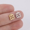 304ステンレス鋼 チャーム フラワー 花 多色 8mm x 10mm、 2 個 の画像